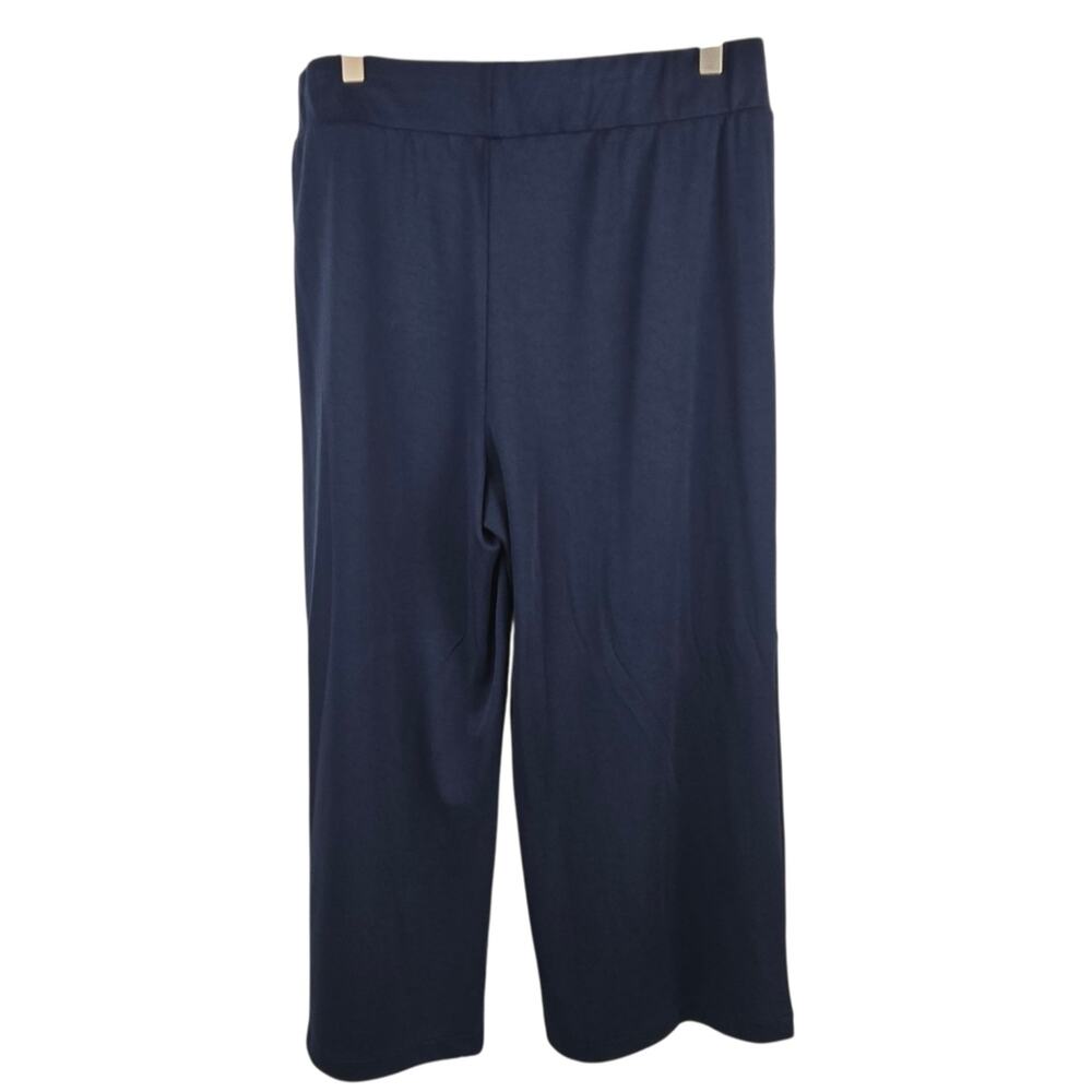 H by Halston Flowy Pants Cropped Navy Size Large